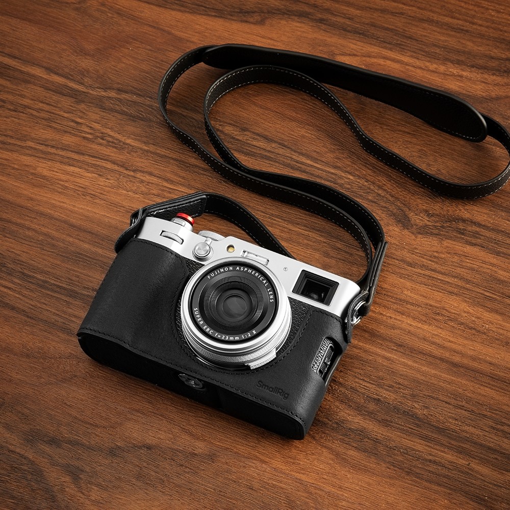 SmallRig 4700 Leather Half Case Kit for FUJIFILM X100VI (Black)