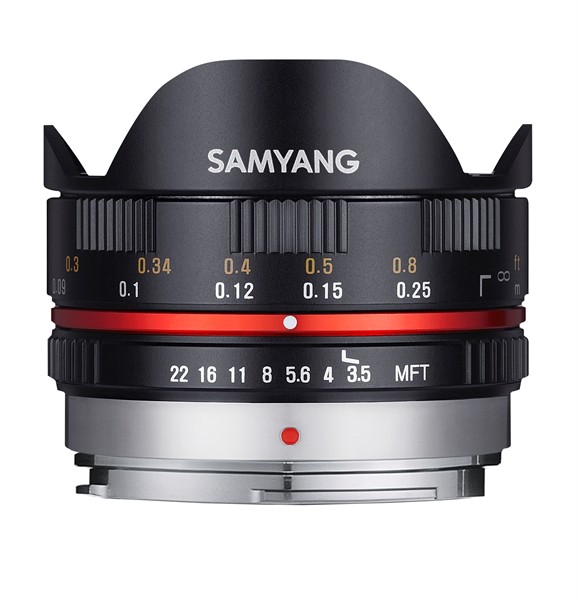 Samyang 7.5mm f/3.5 Fisheye MC Micro 4/3 Zwart