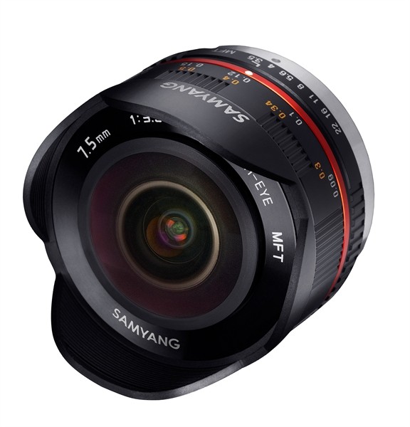 Samyang 7.5mm f/3.5 Fisheye MC Micro 4/3 Zwart