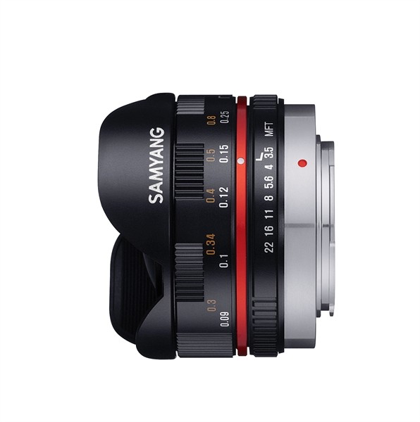 Samyang 7.5mm f/3.5 Fisheye MC Micro 4/3 Zwart