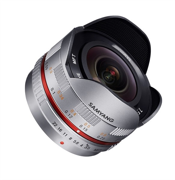 Samyang 7.5mm f/3.5 Fisheye MC Micro 4/3 Zilver