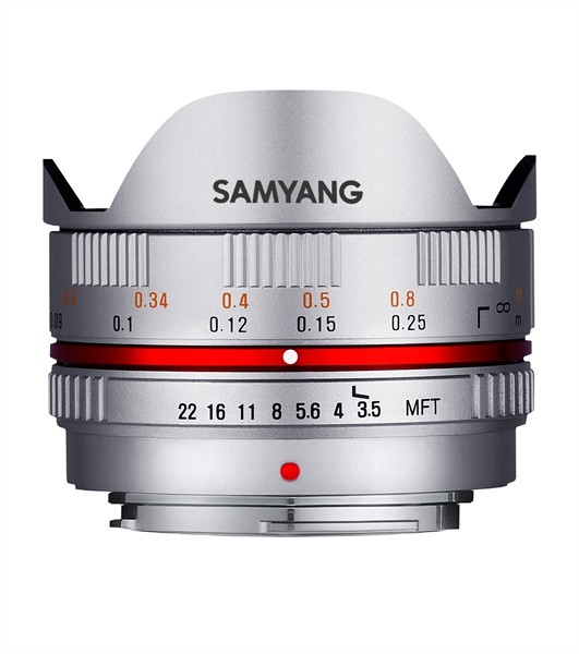 Samyang 7.5mm f/3.5 Fisheye MC Micro 4/3 Zilver