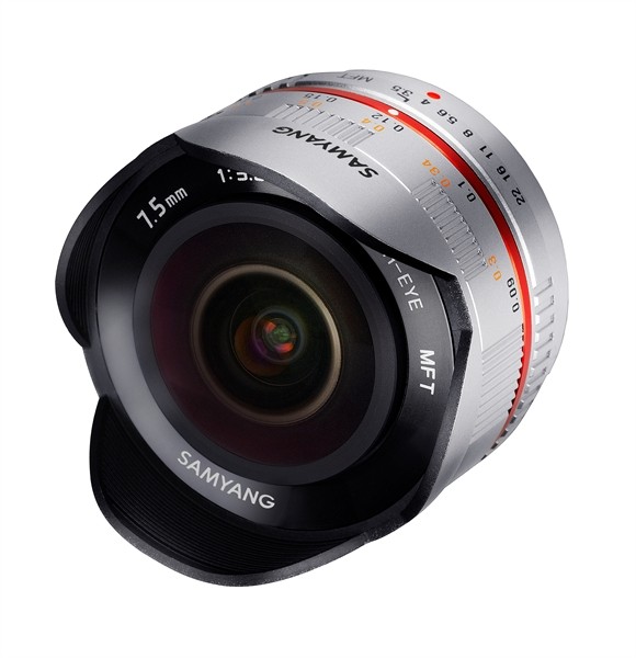 Samyang 7.5mm f/3.5 Fisheye MC Micro 4/3 Zilver