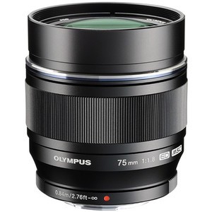 Olympus M.Zuiko Digital 75mm f/1.8 Zwart