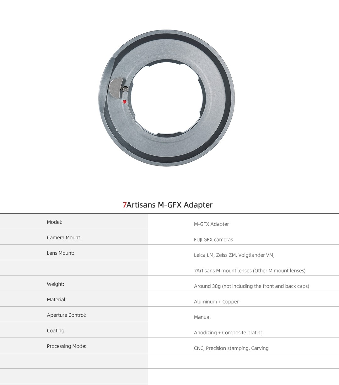 7Artisans M-GFX Adapter 