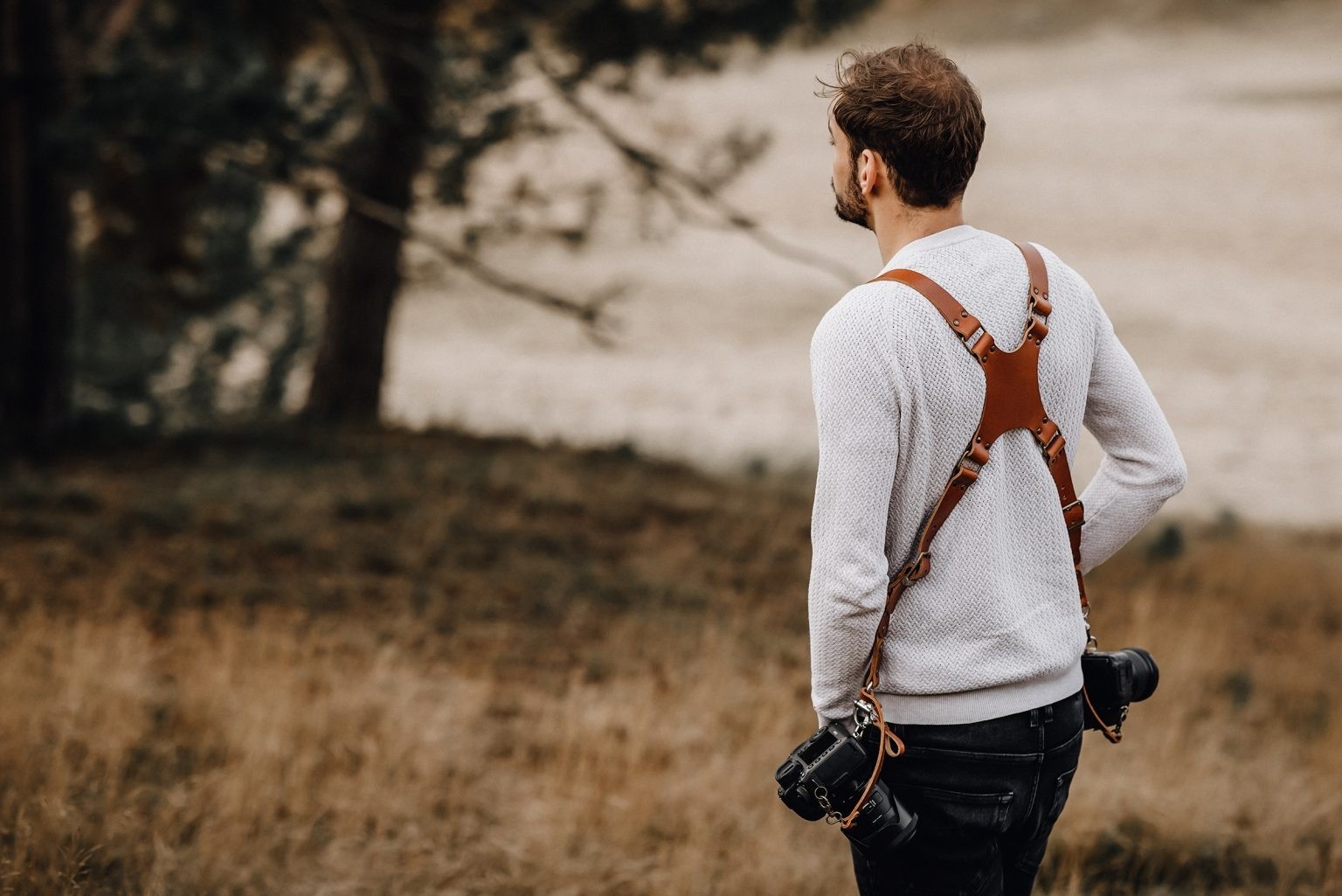 The Hantler | Camera harness | Cognac