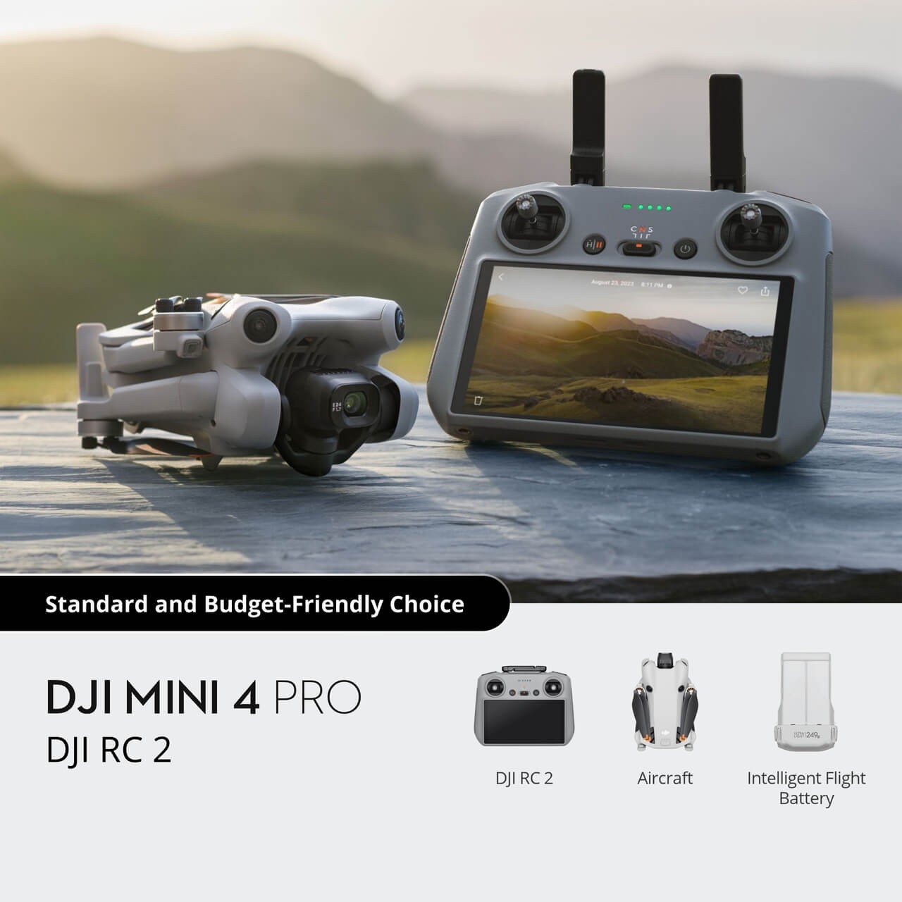 DJI Mini 4 Pro - Fly More Combo - Including RC331 Smart Controller 