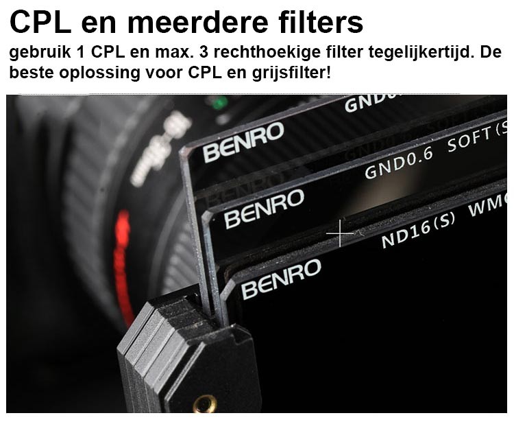 Benro Filterhouder met Lensring 82mm & Step Down 82-77mm