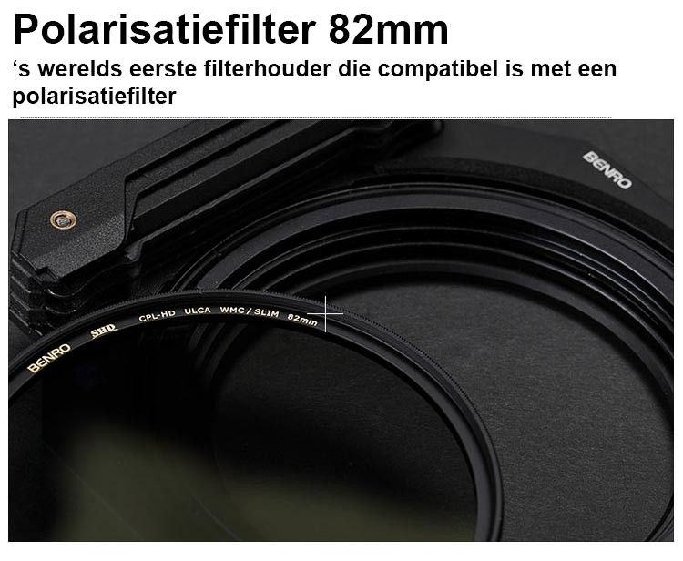 Benro Filterhouder met Lensring 82mm & Step Down 82-77mm