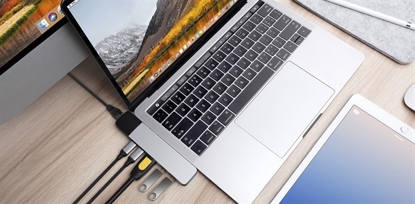 Hyper Net hub for USB-C Macbook pro silver