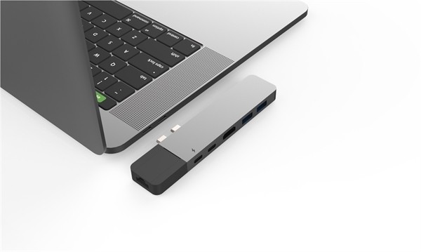 Hyper Net hub for USB-C Macbook pro space gray