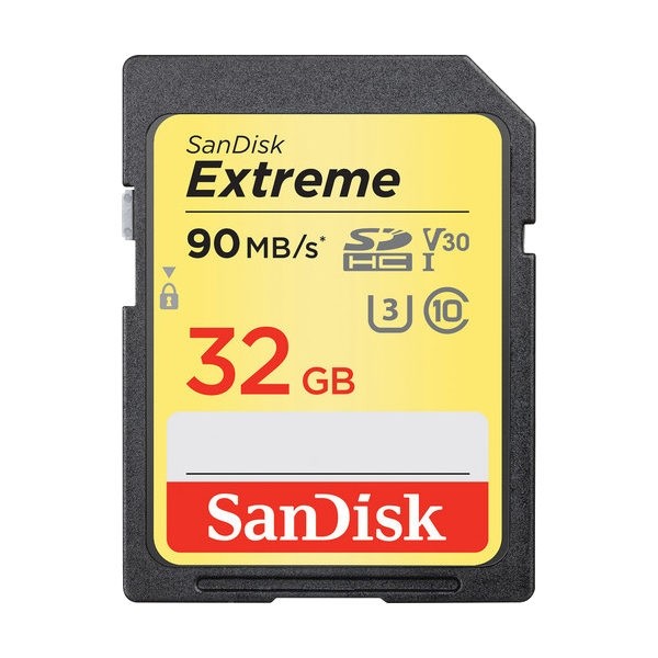 SanDisk 32GB SDHC Extreme UHS-I U3 90MB/s V30