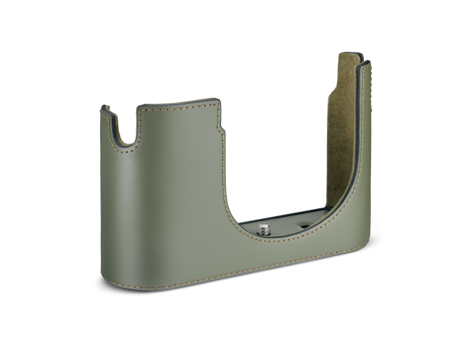 Leica Halfcase Q3, leather, olive green 