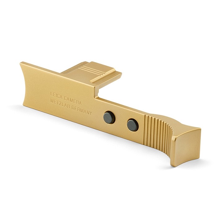 Leica Thumb support Q3, brass, blasted finish 