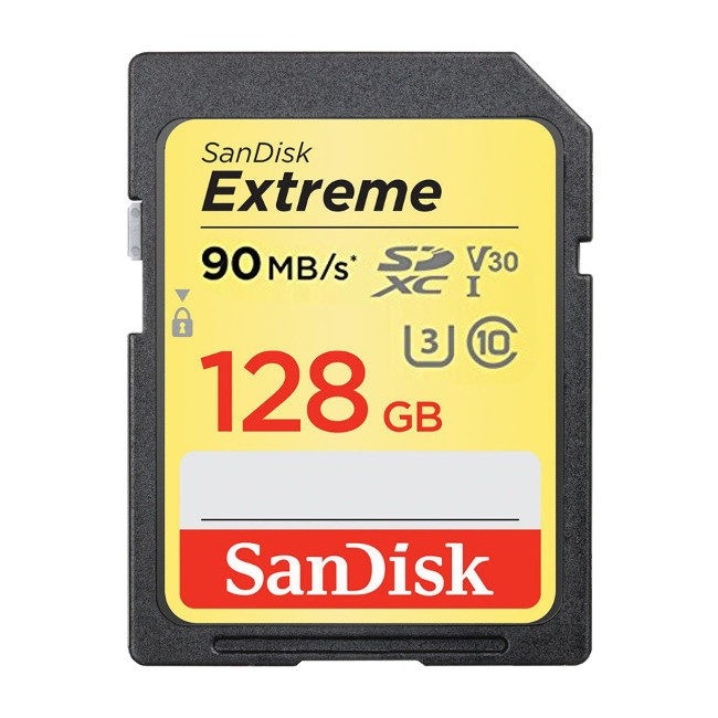 SanDisk 256GB SDXC Extreme UHS-I U3 90MB/s V30