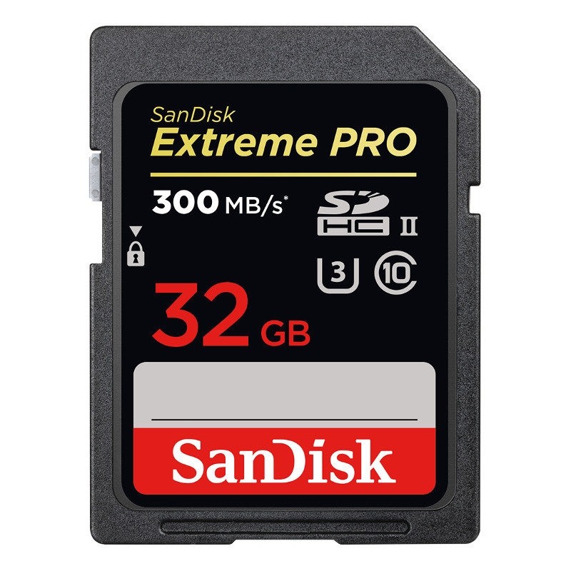 SanDisk 32GB SDHC Extreme Pro UHS-II U3 300MB/s