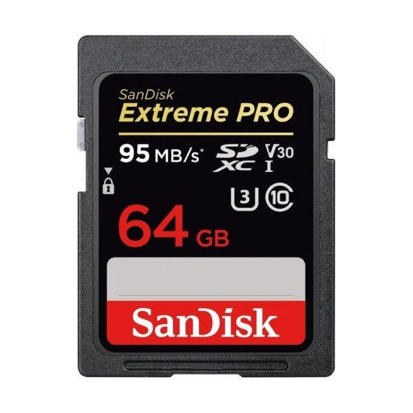 SanDisk 64GB SDXC Extreme Pro UHS-I U3 95MB/s V30