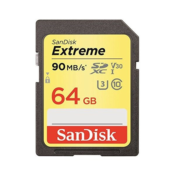 SanDisk 64GB SDHC Extreme UHS-I U3 90MB/s V30