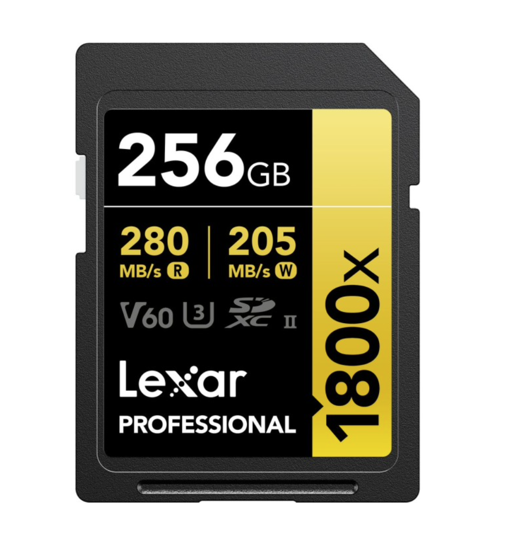 Lexar Professional SDXC 256GB 1800X UHS-II V60 Gold