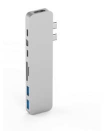 Hyper Pro hub for USB-C silver