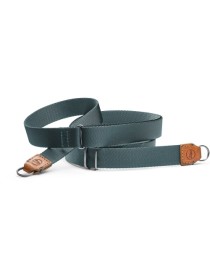 Leica Carrying Strap, fabric, leather, cognac - petrol 