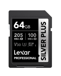 Lexar SD Silver Plus UHS-1 64GB V30 R205/W150MB/s