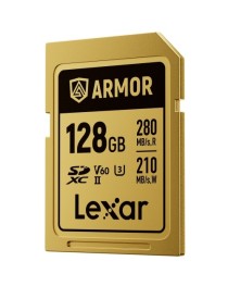 Lexar SDXC Pro Gold Series ARMOR UHS-II 128GB V60 IP68 Stainless Steel R280/W210MB/s 