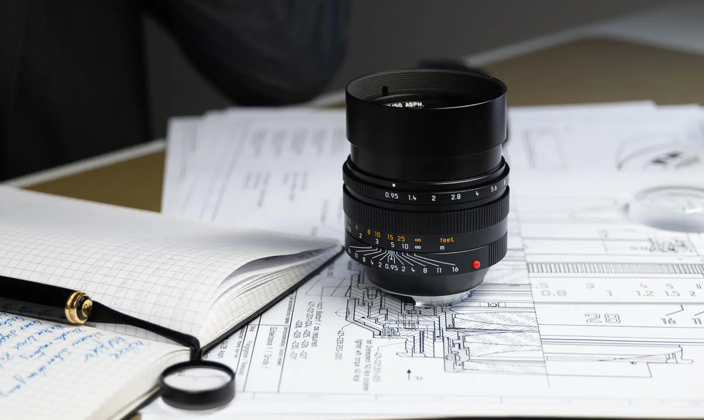 Leica lens op technische tekeningen